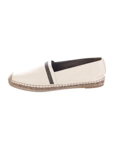 Pre-owned Brunello Cucinelli Leather Espadrilles In Neutrals