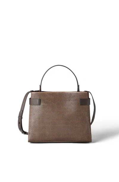 Brunello Cucinelli Leather Essence Top-handle Bag In Brown