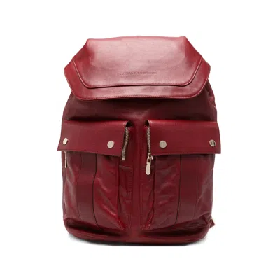 Brunello Cucinelli Leather Flap-top Backpack In Red