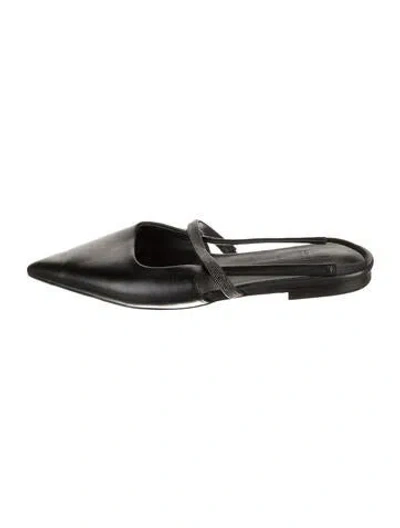 Pre-owned Brunello Cucinelli Leather Flats In Black