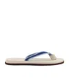 Brunello Cucinelli Leather Flip Flops In Nude