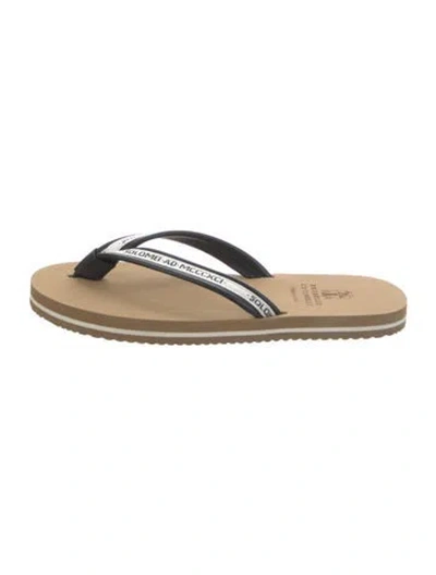 Pre-owned Brunello Cucinelli Leather Flip Flops In White