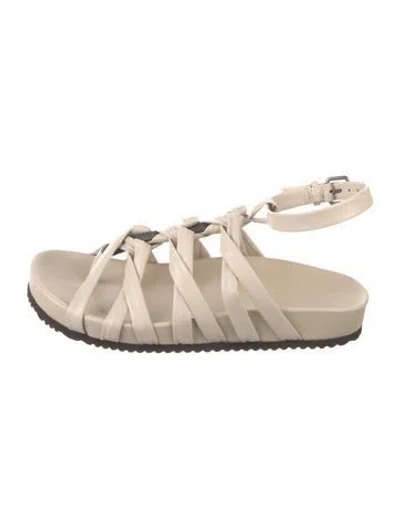 Pre-owned Brunello Cucinelli Leather Gladiator Sandals W/ Tags In Neutral