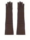 Brunello Cucinelli Leather Gloves In Brown