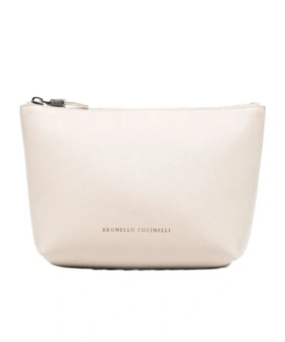 Brunello Cucinelli Leather Grained Pouch