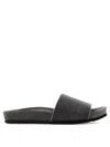 Brunello Cucinelli Precious Taupe Slides In Suede In Gray
