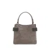 Brunello Cucinelli Embellished Strap Suede Leather Handbag