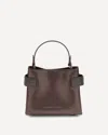 Brunello Cucinelli Essence Small Calfskin Top-handle Bag With Precious Bands In Neutral