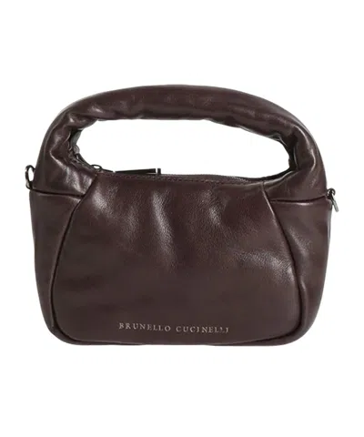 Brunello Cucinelli Leather Handbags In Black
