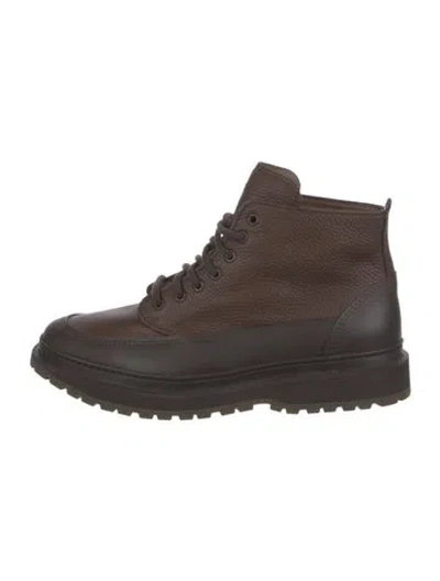 Pre-owned Brunello Cucinelli Leather Hiking Boots In Multi