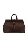 Brunello Cucinelli Leather Holdall In Brown