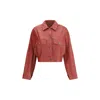 Brunello Cucinelli Cropped Leather Jacket With Patch Pockets