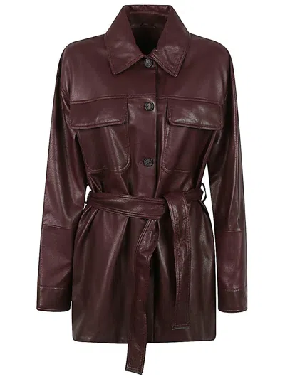 Brunello Cucinelli Leather Jacket In Brown