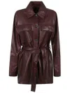 Brunello Cucinelli Leather Jacket In Brown