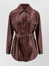 Brunello Cucinelli Women Leather Jacket With Belt