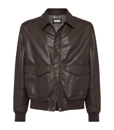 BRUNELLO CUCINELLI LEATHER JACKET