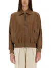 Brunello Cucinelli Long Sleeved Zipped Jacket For Women In Brown