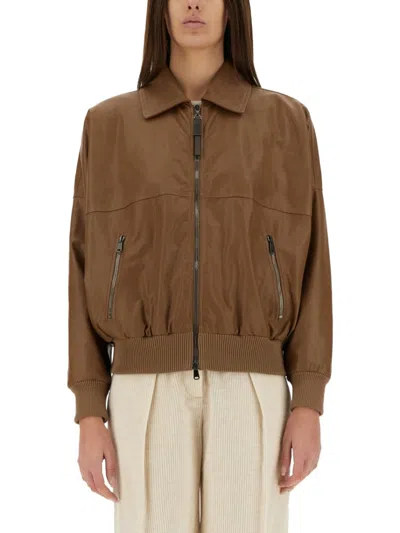 BRUNELLO CUCINELLI BRUNELLO CUCINELLI LEATHER JACKET