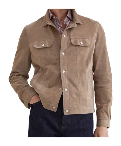 Brunello Cucinelli Leather Jacket In Brown