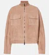 Brunello Cucinelli Leather Jacket In Brown