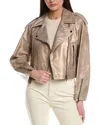 Brunello Cucinelli Leather Jacket In Multi