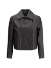Brunello Cucinelli Leather Jacket In Testa Di Moro