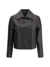 Brunello Cucinelli Leather Jacket In Testa Di Moro