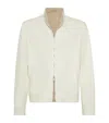 Brunello Cucinelli Reversible Leather Bomber Jacket In White