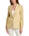 Brunello Cucinelli Leather Jacket In Yellow