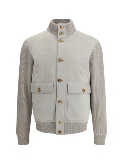 BRUNELLO CUCINELLI BRUNELLO CUCINELLI LEATHER JACKETS