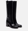 Brunello Cucinelli Leather Knee-high Boots In Black