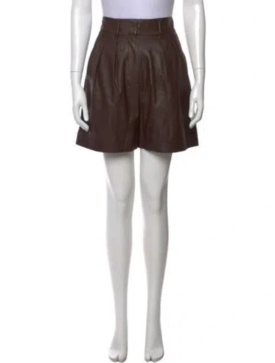 Pre-owned Brunello Cucinelli Leather Knee-length Shorts In Brown