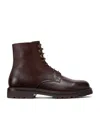 Brunello Cucinelli Round-toe Leather Ankle Boots In Brown