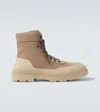 Brunello Cucinelli Leather Hiking Boots In Brown