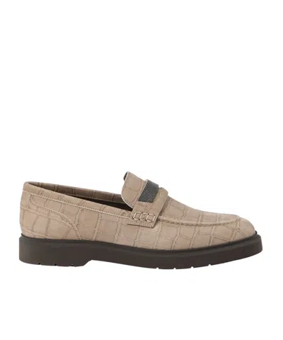BRUNELLO CUCINELLI LEATHER LOAFERS