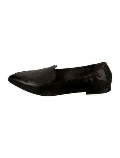 Pre-owned Brunello Cucinelli Leather Loafers In Black