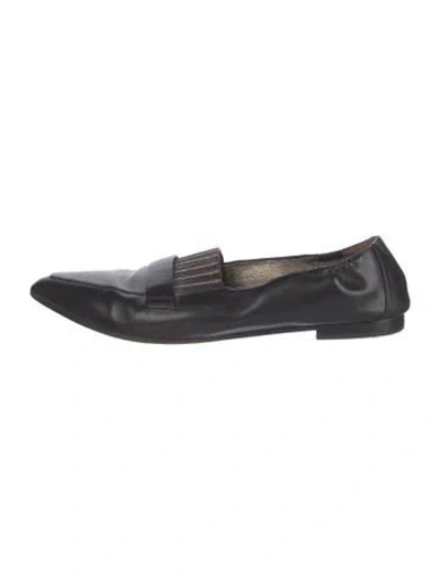 Pre-owned Brunello Cucinelli Leather Loafers In Black