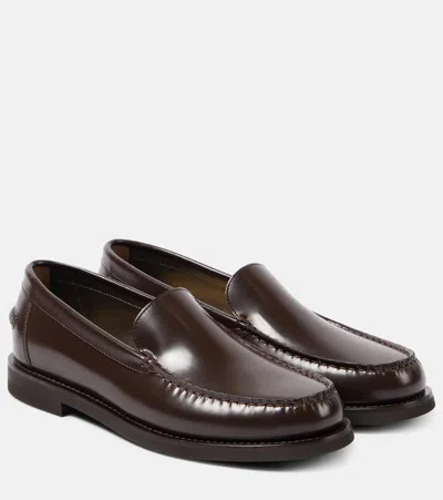 BRUNELLO CUCINELLI MONILI POLISHED LEATHER LOAFERS