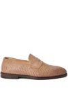 Brunello Cucinelli Leather Loafers In Nude