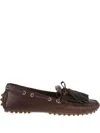 Brunello Cucinelli Tasseled Fringed Bead-embellished Leather Loafers In Brown