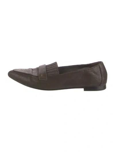 Pre-owned Brunello Cucinelli Leather Loafers In Brown