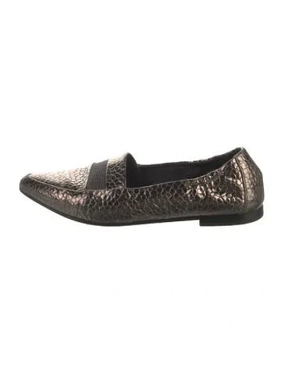 Pre-owned Brunello Cucinelli Leather Loafers In Brown