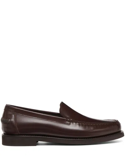 BRUNELLO CUCINELLI LEATHER LOAFERS