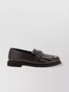 Brunello Cucinelli Leather Loafers Featuring Fringe Detail