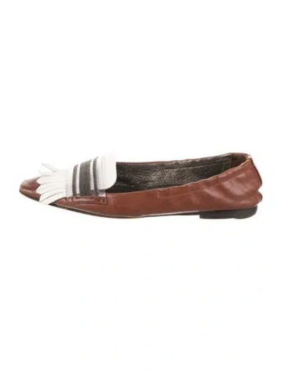 Pre-owned Brunello Cucinelli Leather Loafers In Multicolor