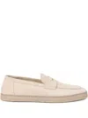 Brunello Cucinelli Loafers With Round Toe And Suede Finish In Neutral