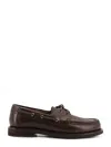 Brunello Cucinelli Women Leather Loafers With Monili Detail In Brown