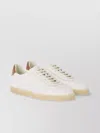 Brunello Cucinelli Branded Heel-counter Cotton Sneakers In White