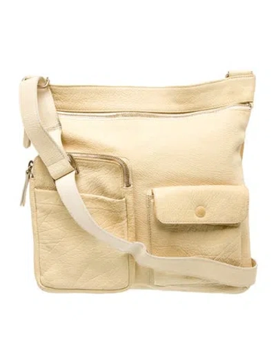 Pre-owned Brunello Cucinelli Leather Messenger Bag In Neutral