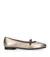 Brunello Cucinelli Leather Metallic Ballet Flats In Brown